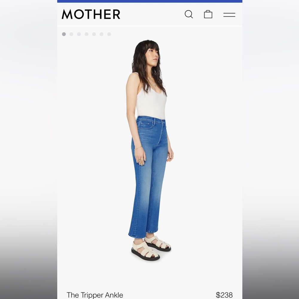 Mother denim “The Tripper Ankle” size 27